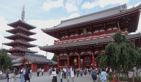 Senso-ji Temple gate and pagoda