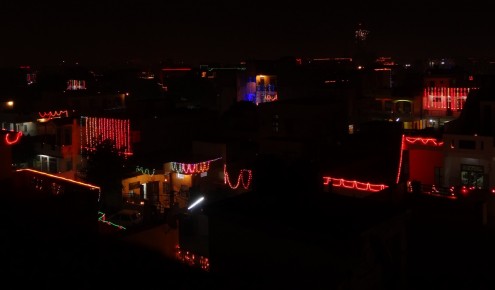 Diwali lights from our rooftop